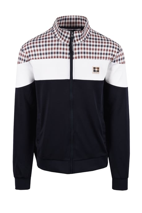 AQUASCUTUM CC SHOULDER TRACK TOP NAVY - Image 1