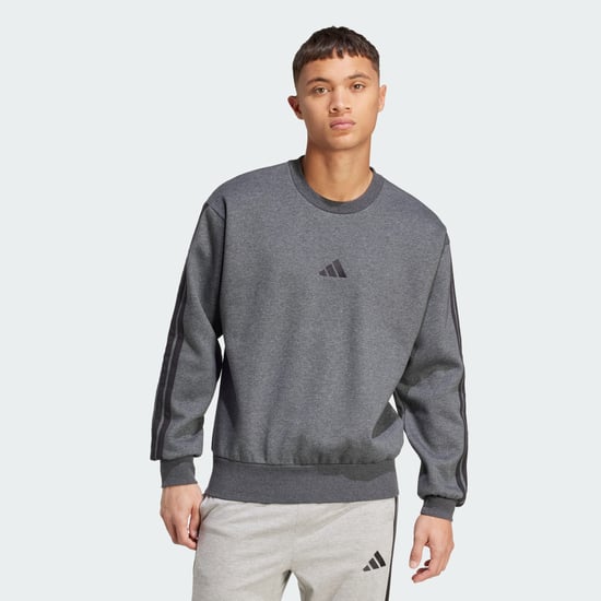 Essentials 3-Stripes Fleece Sweatshirt - Image 1