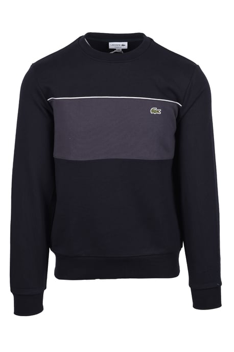 LACOSTE CREWNECK SWEATSHIRT BLACKBIRD/GRAPE - Image 1