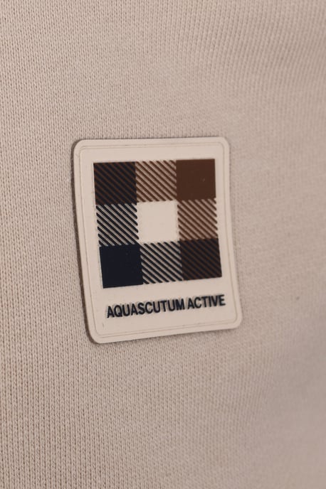 AQUASCUTUM BADGE CREWNECK SWEATSHIRT BEIGE - Image 3