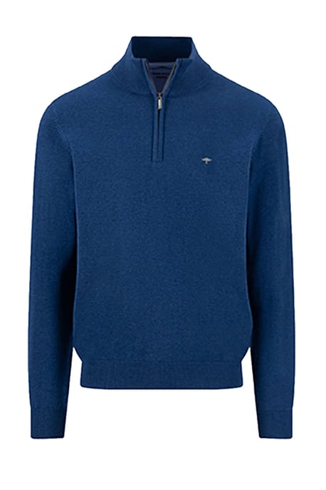 FYNCH-HATTON TROYER HALF ZIP KNITWEAR MIDNIGHT - Image 1