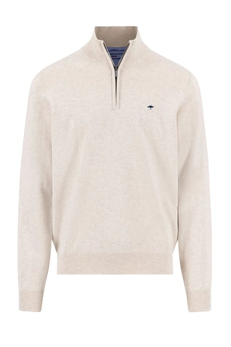 FYNCH-HATTON TROYER HALF ZIP KNITWEAR NEW OFF WHITE - Image 1
