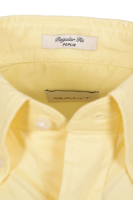 GANT REG POPLIN SHORT SLEEVE SHIRT VANILLA YELLOW - Image 4