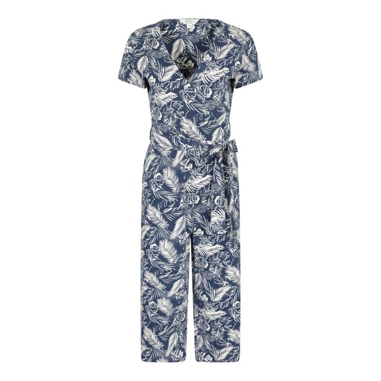 Mountain Warehouse Womens/Ladies Santorini Leaves Wrap Jumpsuit (Dark Blue) - Image 1