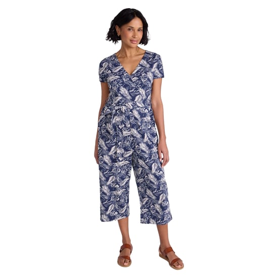 Mountain Warehouse Womens/Ladies Santorini Leaves Wrap Jumpsuit (Dark Blue) - Image 4