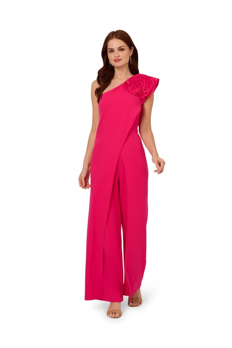 One Shoulder Rosette Jumpsuit - Image 1