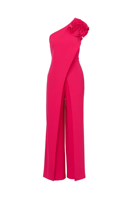 One Shoulder Rosette Jumpsuit - Image 4