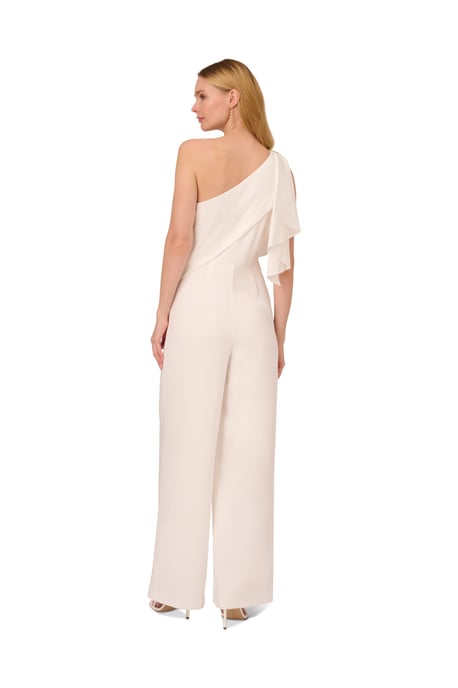 Satin Crepe Draped Jumpsuit - Image 2