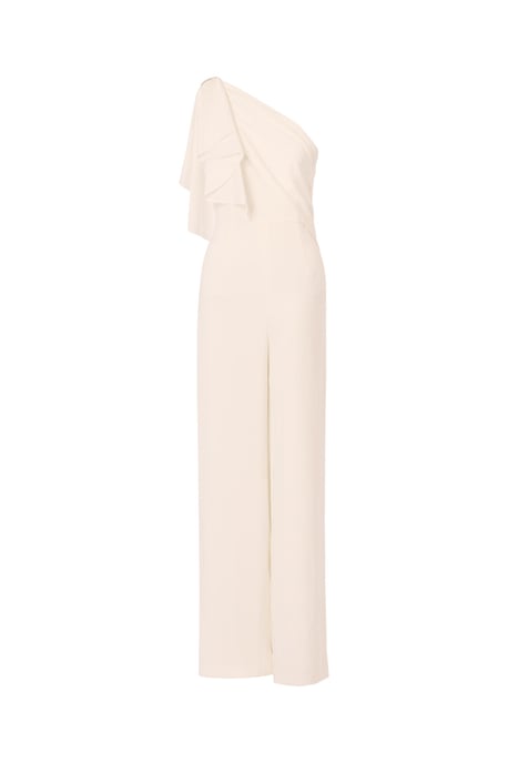 Satin Crepe Draped Jumpsuit - Image 4