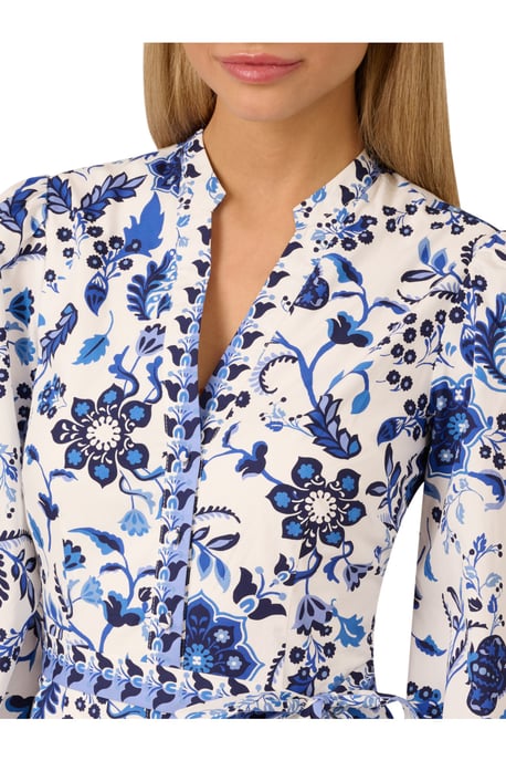 Print Tie Front Romper - Image 3