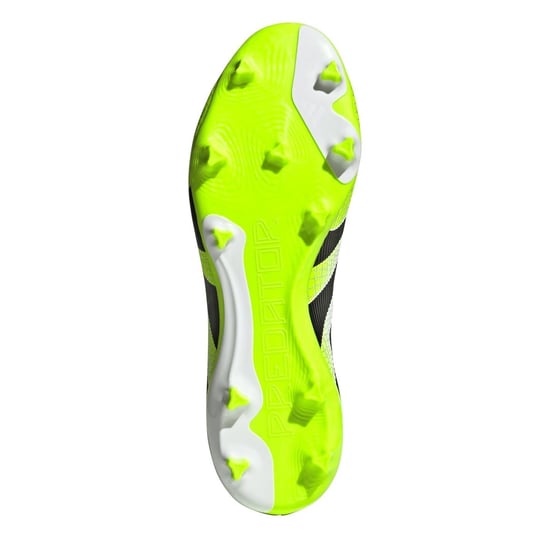 Men's adidas Predator League Laceless Firm Ground Football Boots in White/Blk/Lemon - Image 6