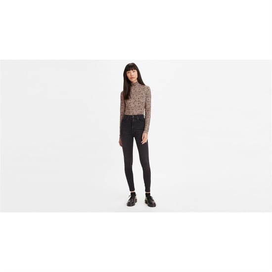 Women's Levis High Super Skinny Jeans in Black Ground - Image 1