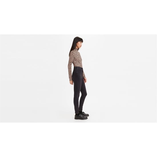 Women's Levis High Super Skinny Jeans in Black Ground - Image 3