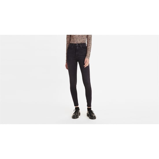 Women's Levis High Super Skinny Jeans in Black Ground - Image 4