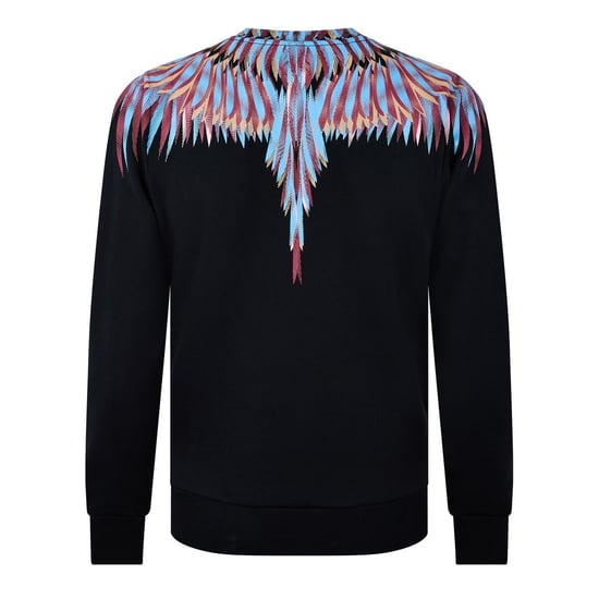 Men's Marcelo Burlon Regular Fit Long Sleeve Crew Neck Sweater in Black/Light - Image 2