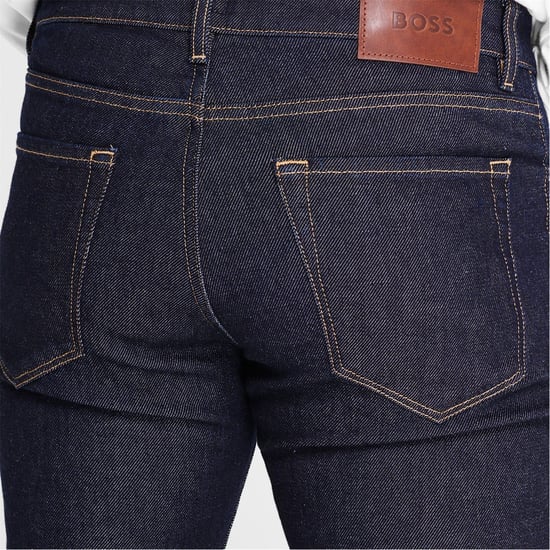 Men's Boss Regular Fit Jeans in Navy 410 - Image 4