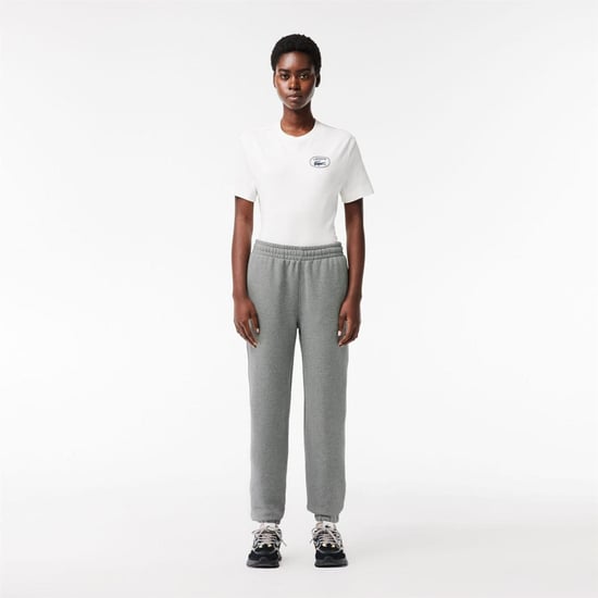 Women's Lacoste Leg Embroidered Sweatpants in Grey - Image 3