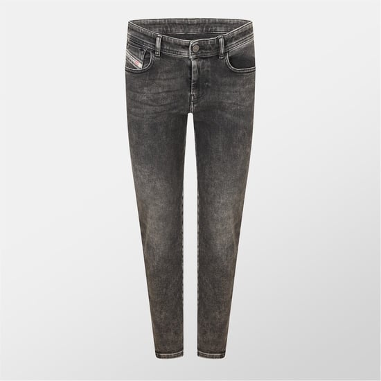 Women's Diesel Slandy Straight Jeans in .Black/Grey Denm - Image 1