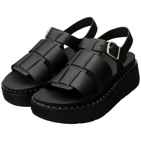 FitFlop GEN-FF Max Fisherman Tumbled Leather Dames Zwarte Sandalen - Image 1