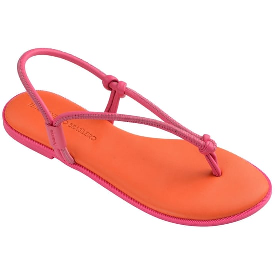 Women's Havaianas Solid Patterned Toe Post Thong Toe Sandals in Vibrant Orange - Image 2