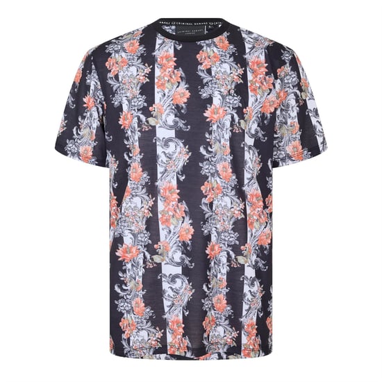 Men's Criminal Damage Chalky Tee in Black/Multi - Image 2