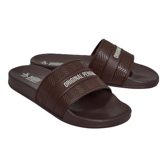 Penguin Paradise Men's Chocolate Slides - Image 1