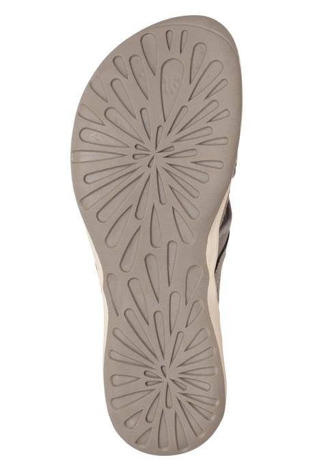 'Crest' Women's Slip On Comfort Sliders Casual Cushioned Ladies Open Toe Sandals Grey - Image 6