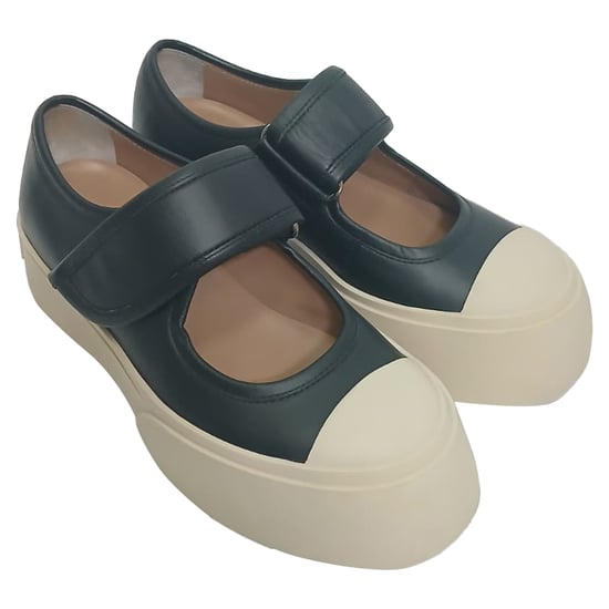 Marni Pablo Mary-Jane Sneakers in Black Nappa Calf Leather - Image 6