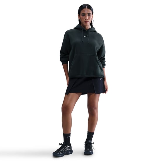 Women's Nike Phoenix Fleece Over Oversized Pullover Hoodie in Seaweed/Sail - Image 3