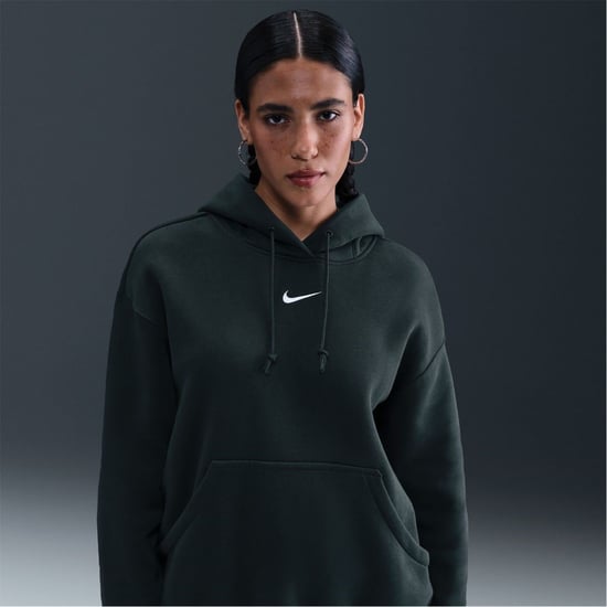 Women's Nike Phoenix Fleece Over Oversized Pullover Hoodie in Seaweed/Sail - Image 6