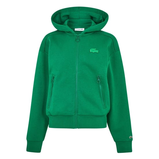 Women's Lacoste Essential Zip Hoodie in Green CNQ - Image 1