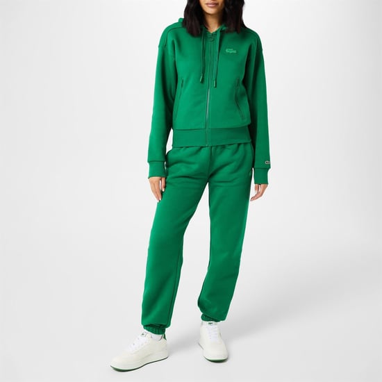 Women's Lacoste Essential Zip Hoodie in Green CNQ - Image 2