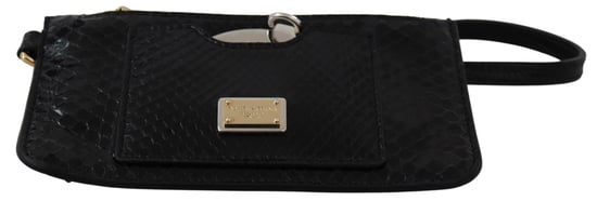 Dolce & Gabbana Black Leather Coin Purse Wristlet Mirror Agnese Wallet - Image 4