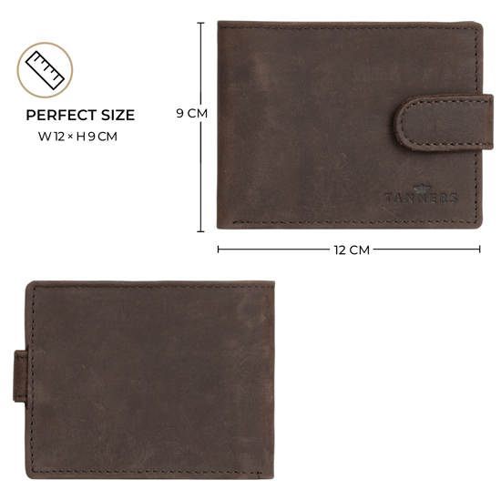Men’s RFID Genuine Leather Bifold Wallet,Brown Leather Card Holder - Image 6