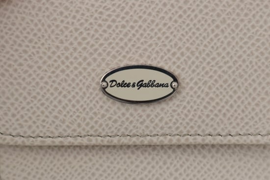 Dolce & Gabbana Vit Dauphine Läder Hållare Fickplånbok Kondomfodral - Image 5