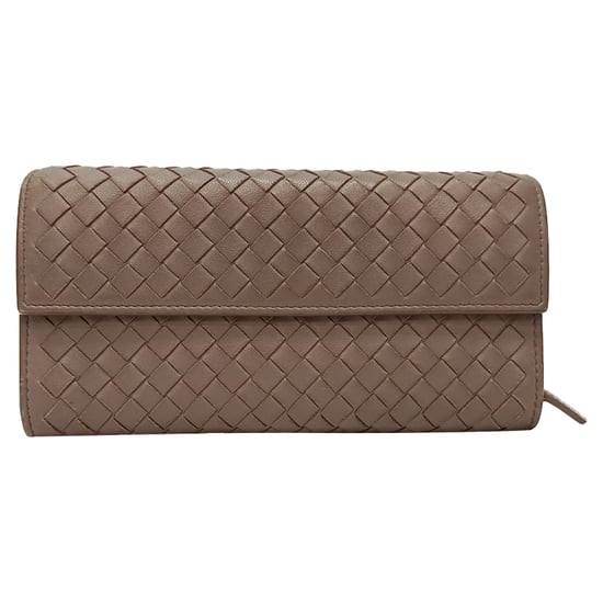Bottega Veneta Intrecciato Continental Long Wallet in Brown Leather - Image 1