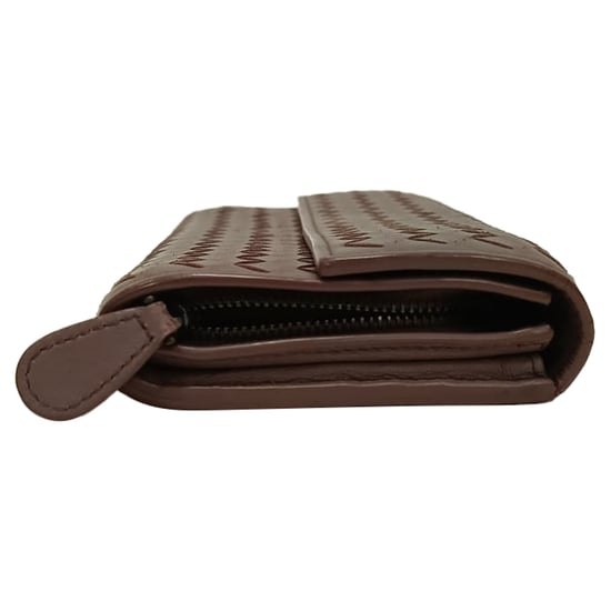 Bottega Veneta Intrecciato Continental Long Wallet in Brown Leather - Image 4
