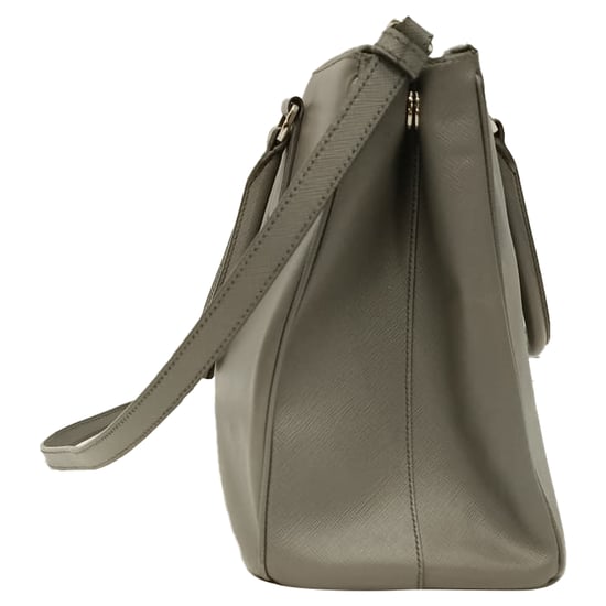 Prada Medium Galleria Double Zip Tote Bag in Grijze Saffiano Leren - Image 4