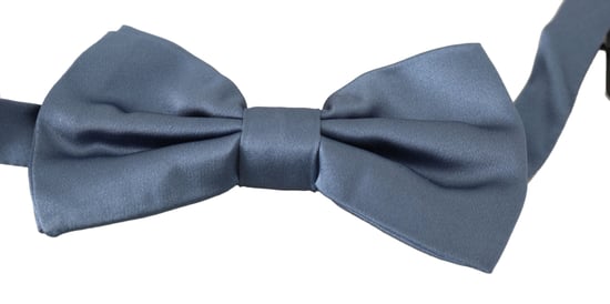 Dolce & Gabbana Blue 100% Silk Adjustable Neck Papillon Bow tie - Image 2