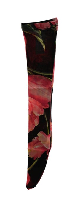 Dolce & Gabbana Multicolor Bloemen Tulpen Nylon Sokken - Image 4