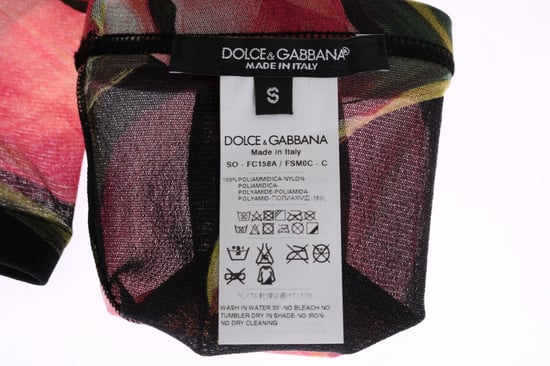 Dolce & Gabbana Multicolor Bloemen Tulpen Nylon Sokken - Image 5