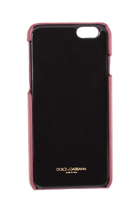 Dolce & Gabbana Chic Roze Leren Telefoonhoes voor Vrouwen met Hartversiering - Image 3
