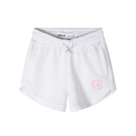Minoti Sweatshirt en korte broek voor meisjes met rits (Wit) - Image 4