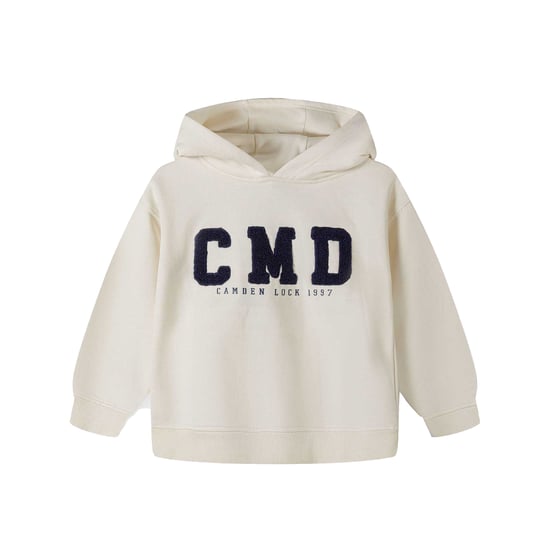 Minoti Jongens Geborduurde Bouclé Hoodie en Joggers Set (Crème) - Image 3