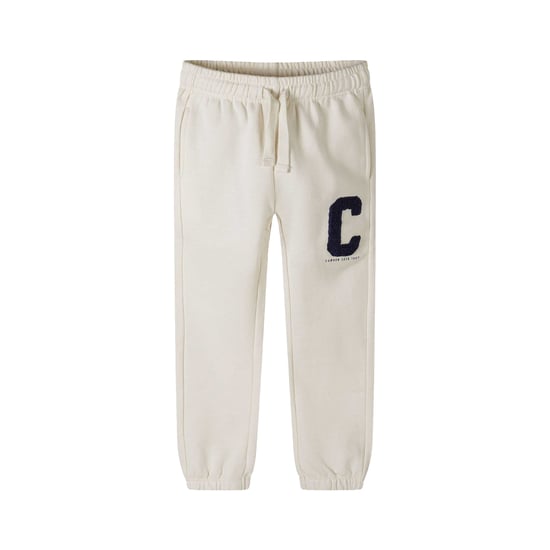 Minoti Jongens Geborduurde Bouclé Hoodie en Joggers Set (Crème) - Image 4