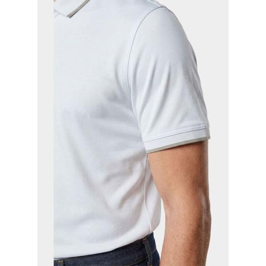 Bos Bright Blue Polo heren 25016/white - Image 4