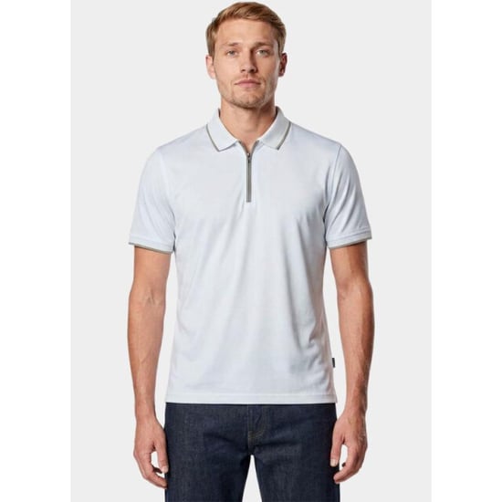 Bos Bright Blue Polo heren 25016/white - Image 1