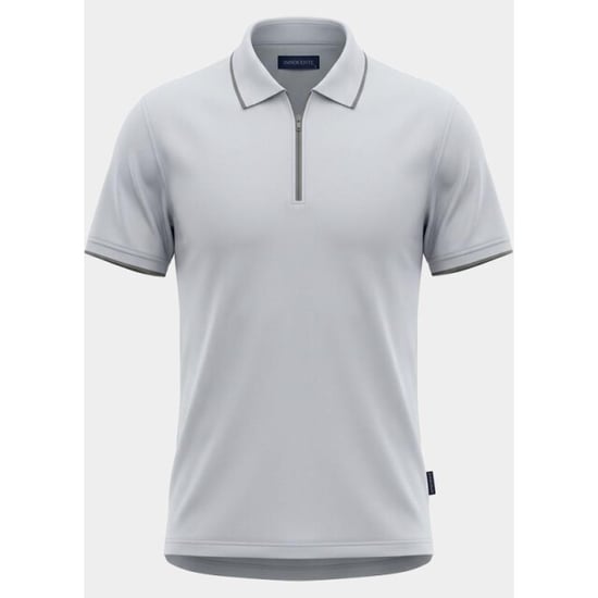 Bos Bright Blue Polo heren 25016/white - Image 5
