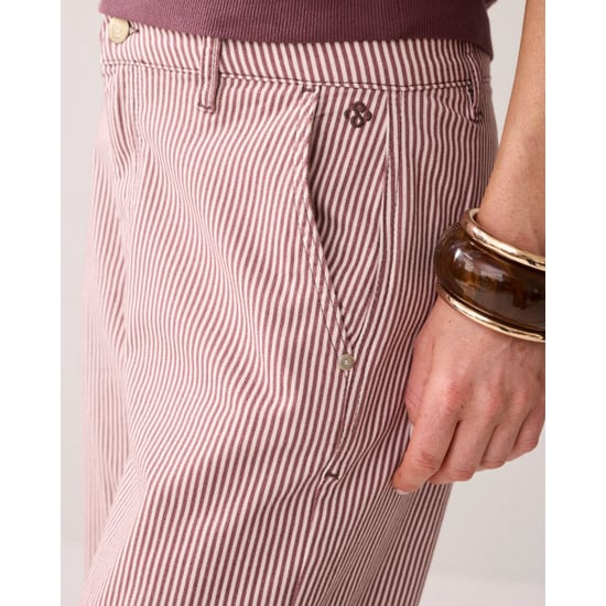 Summum 4s2988-12478 334 chino pant printed stripe twill deepfig - Image 3