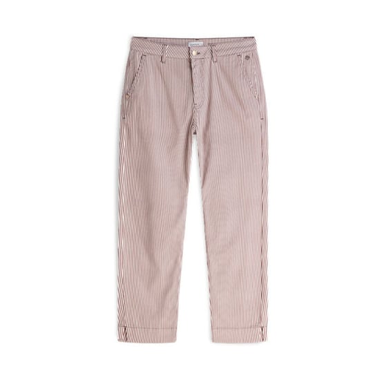 Summum 4s2988-12478 334 chino pant printed stripe twill deepfig - Image 5